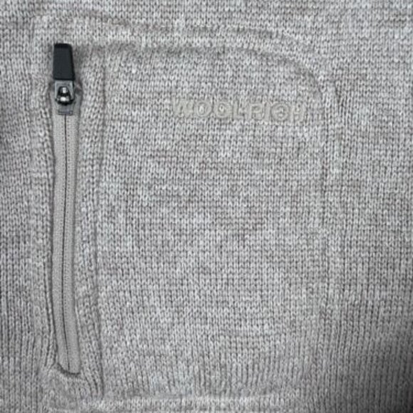 Woolrich Pullover Quarter Zip Beige Outdoor Soft Sweater Size XXL 2XL EUC - Picture 6 of 7